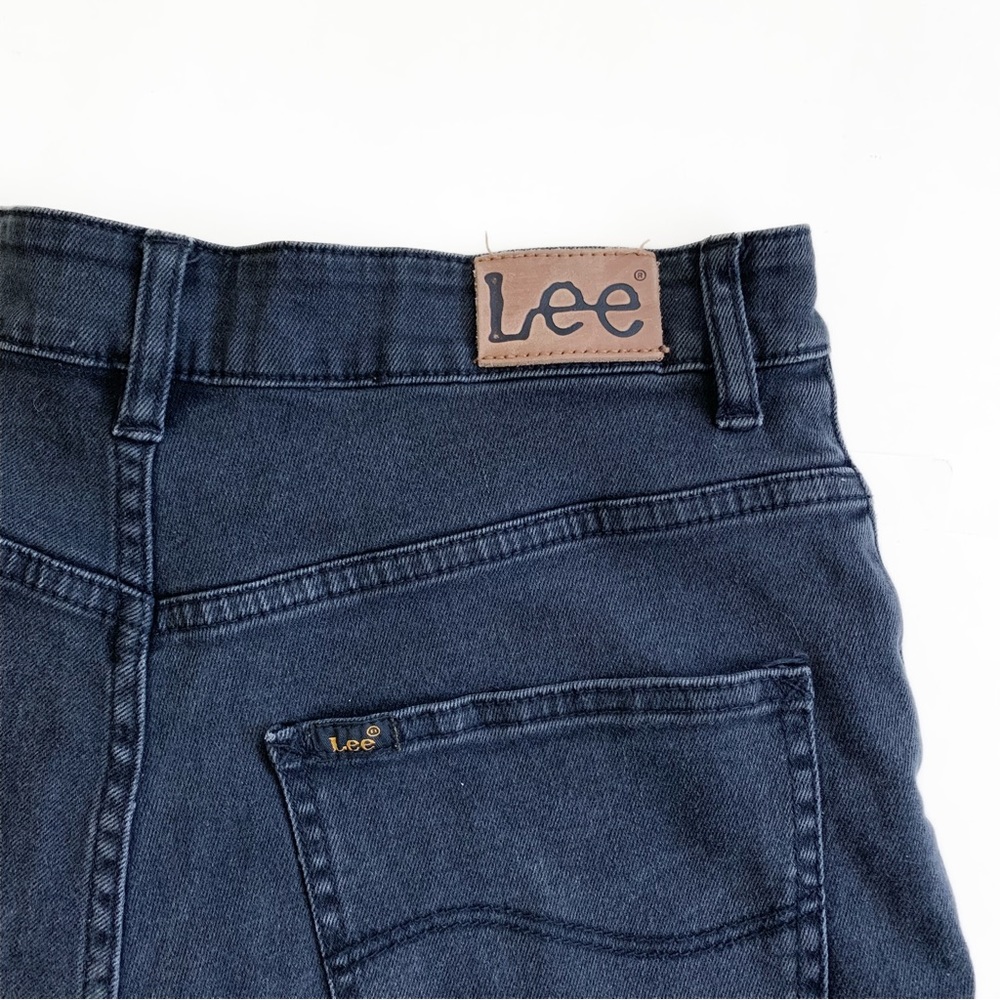 Lee Stevie Short Vintage Inspired High Rise Black Denim Cuffed Shorts - Picture 8 of 10